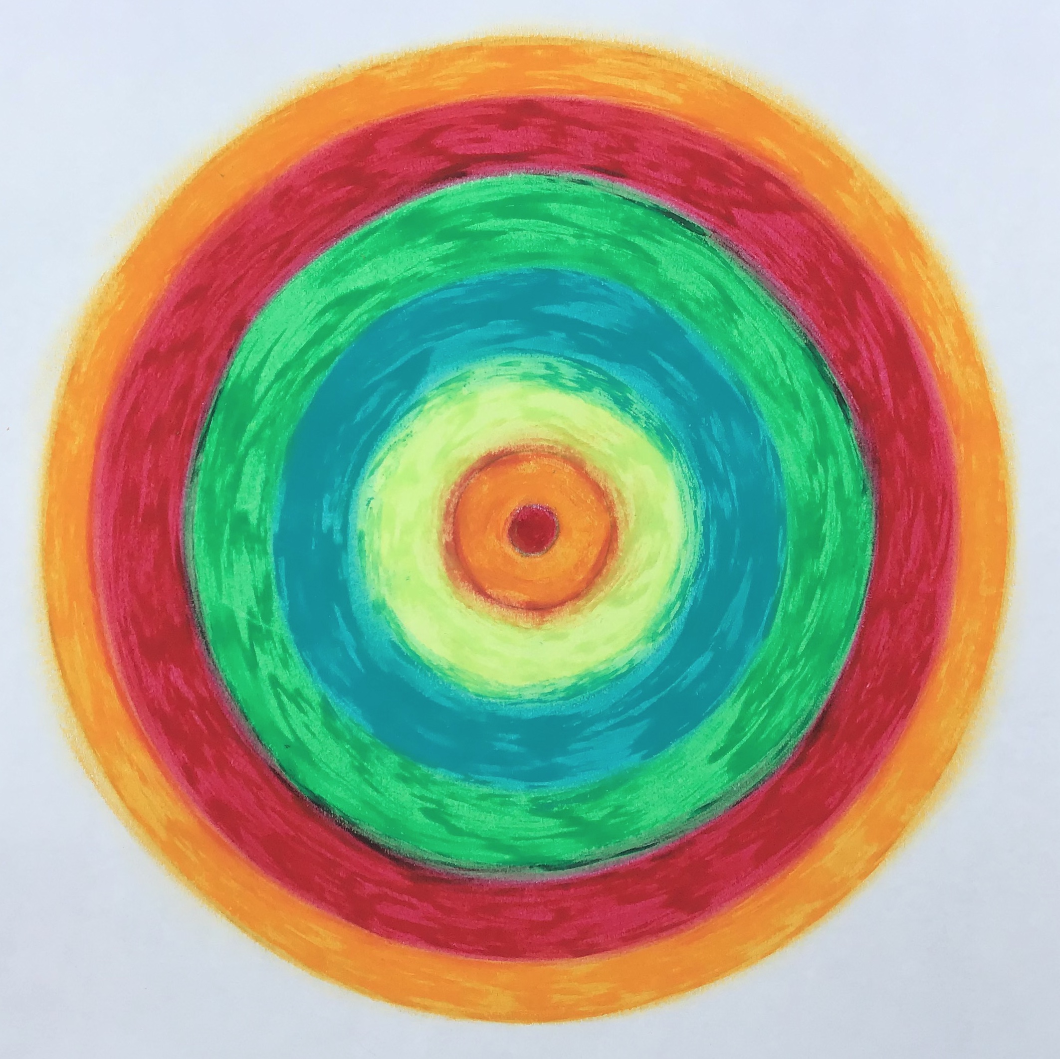 HALO #4 - Oil Pastel on Paper - 9 x 9 -2011