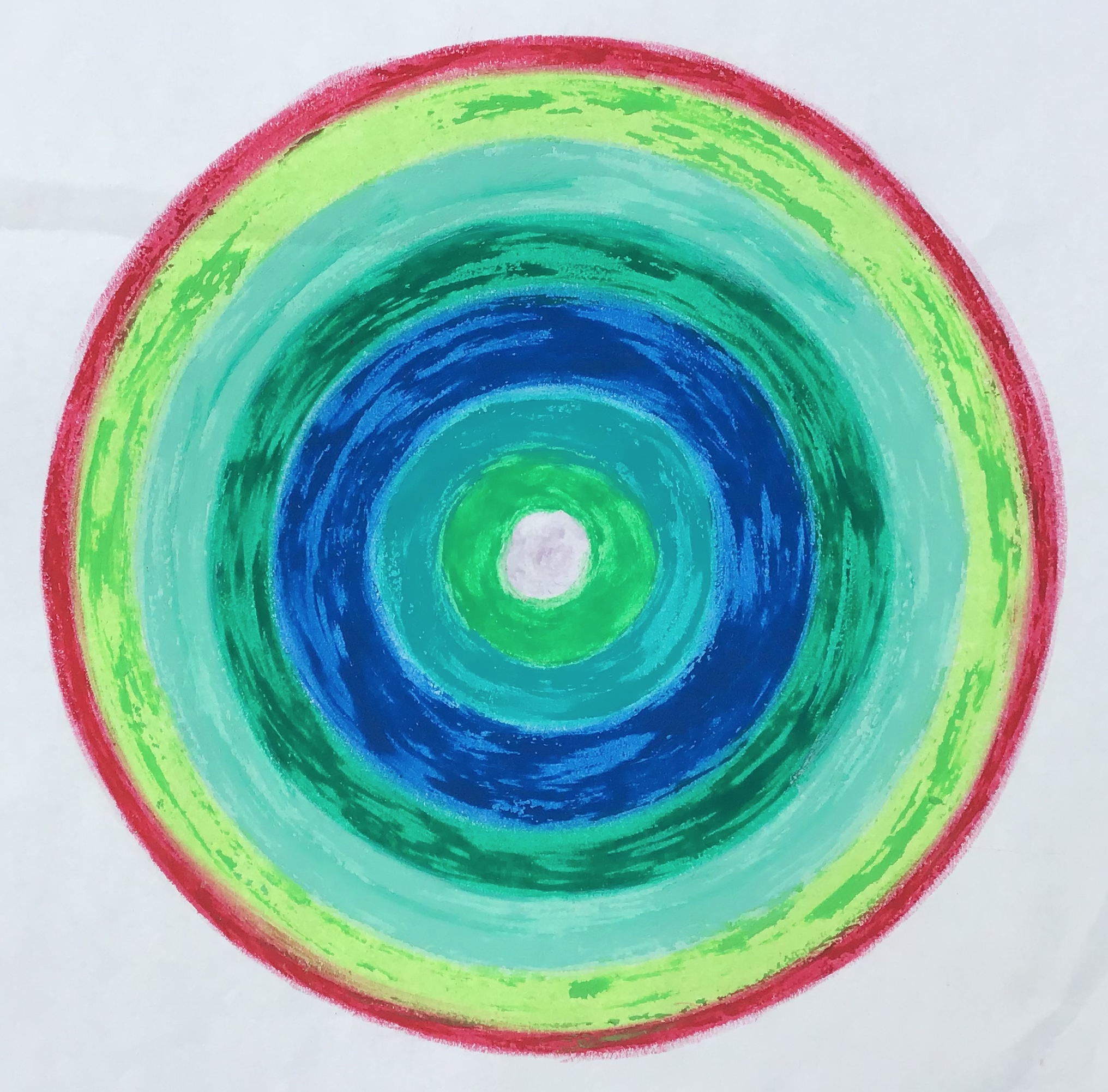 HALO #5 - Oil Pastel on Paper - 9 x 9 - 2011