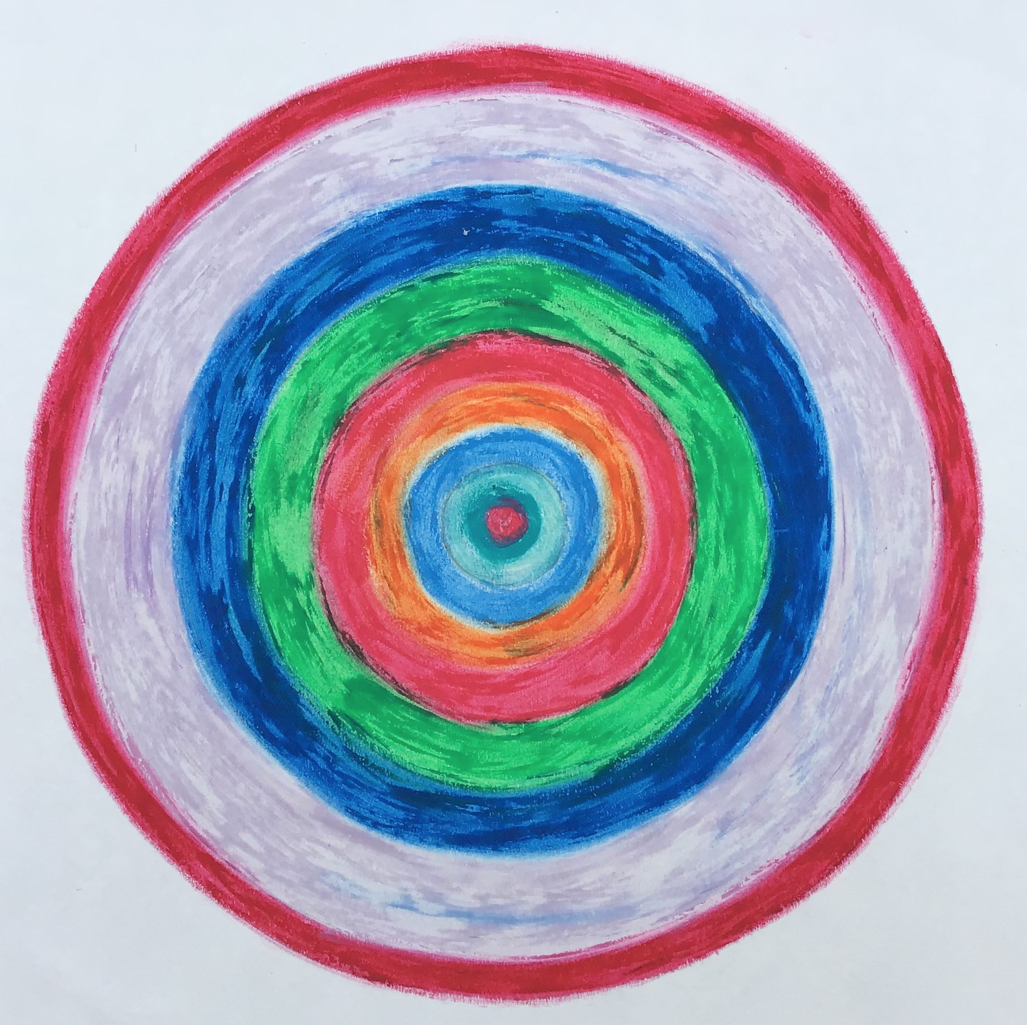 Halo #1 - Oil Pastel on Paper - 9 x9 - 2010