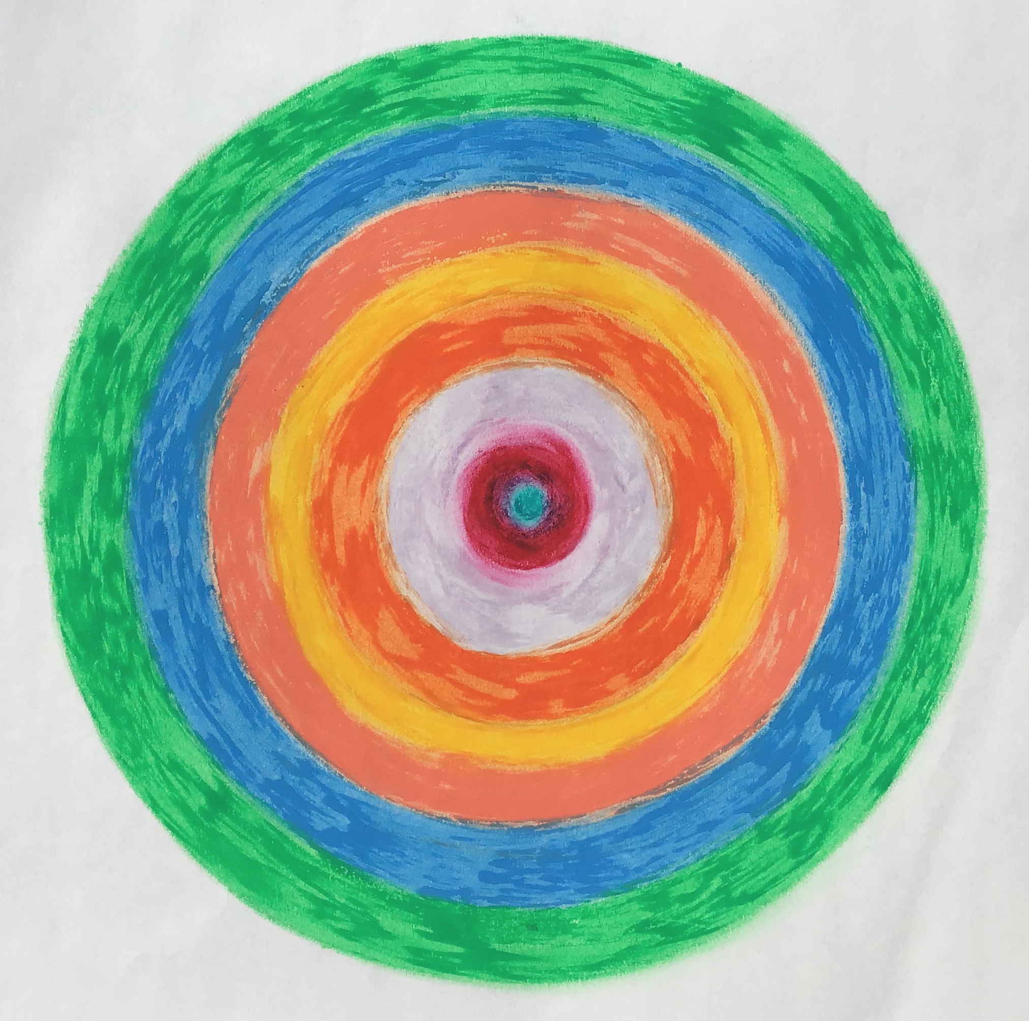 Halo #3 - 9x9 - Oil Pastel - 2011